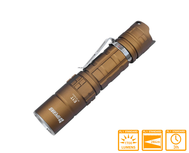Image of SPERAS E1 Pro Sand Tactical Flashlight with SST40 LED & 1700 Lumens | SPERAS Light UK
